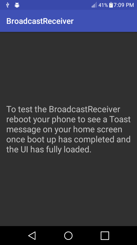 Android BroadcastReceiver