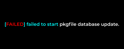 Failed To Start pkgfile Database Update