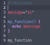 Writing Bash Functions