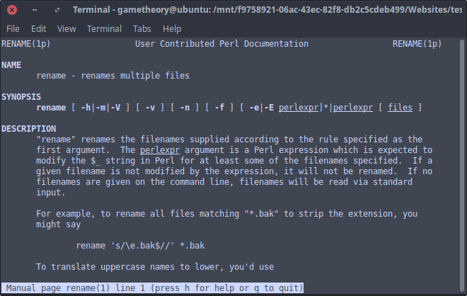 Rename Files & Folders Linux Command Line