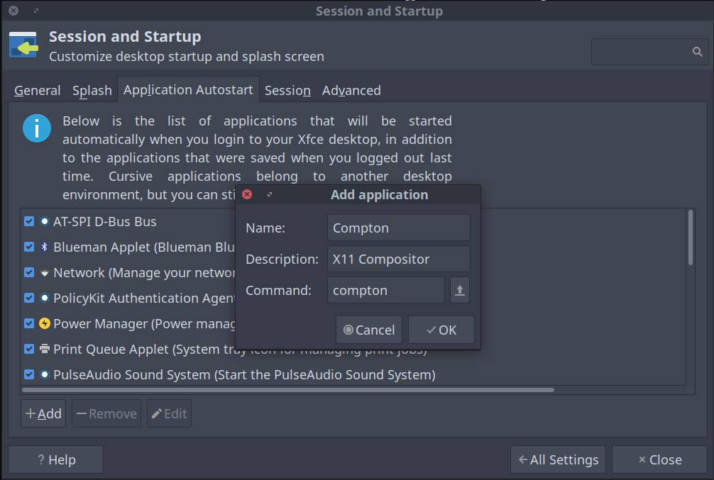 Fix Screen Tearing in Xfce